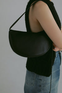 half moon leather bag