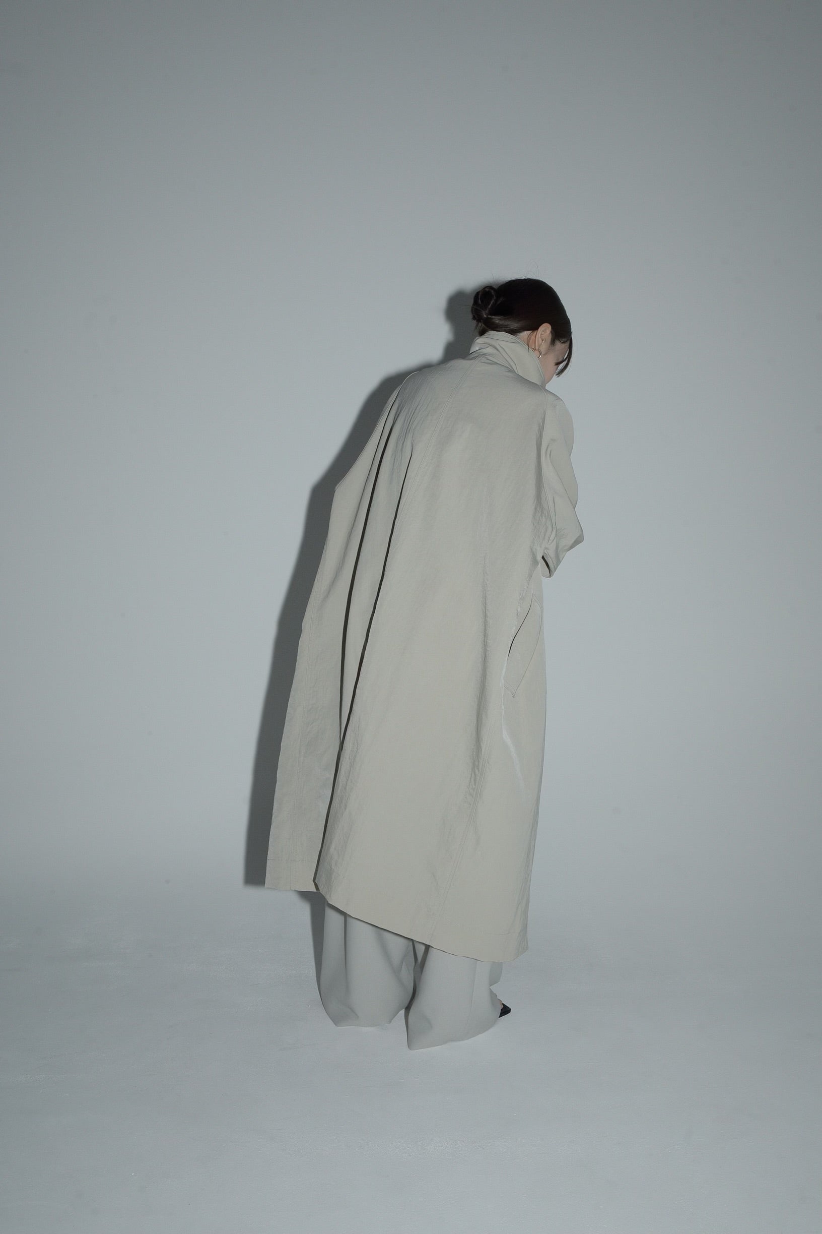 standcollar vintage twill coat – louren store
