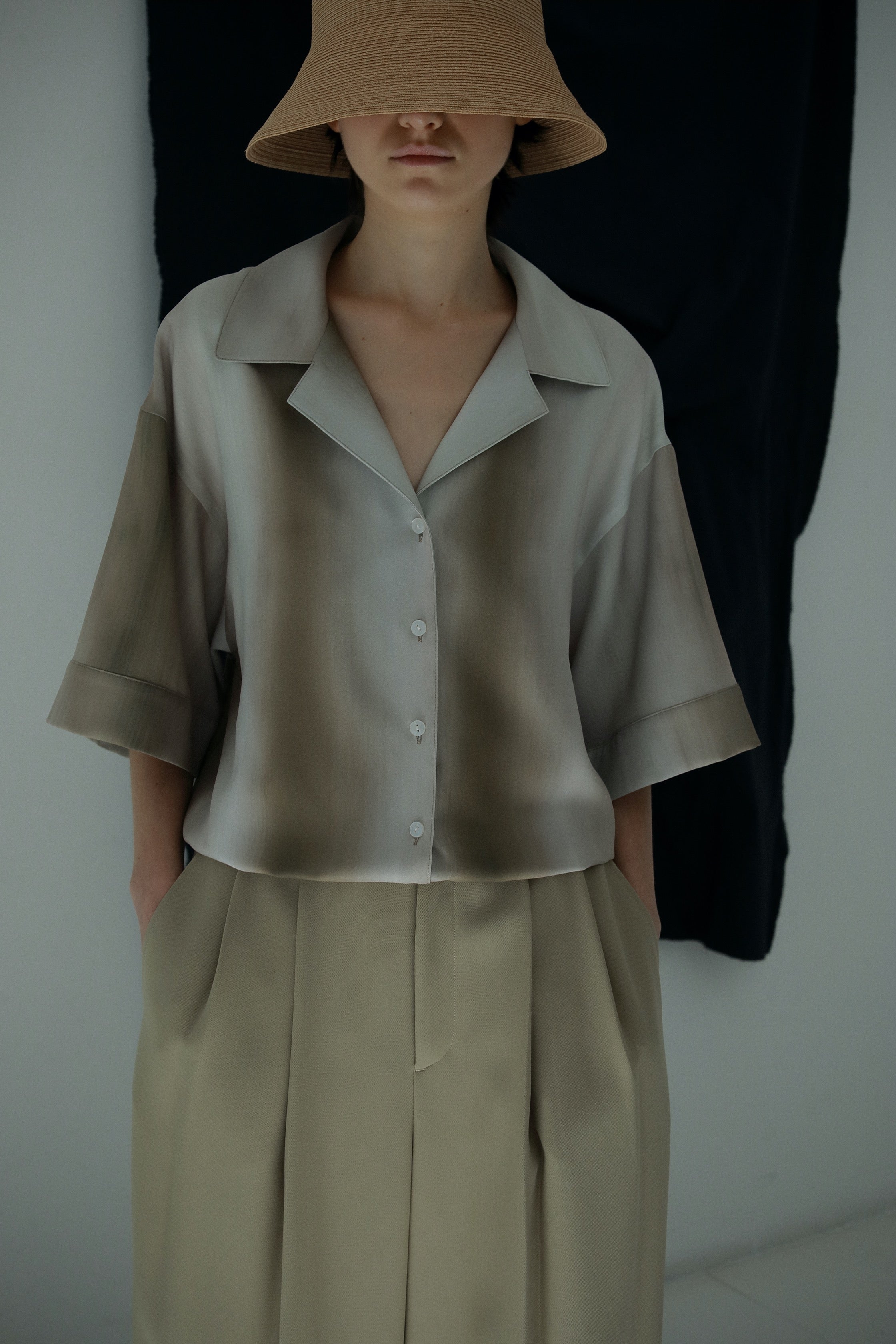 nuance stripe opencollar shirt – louren store