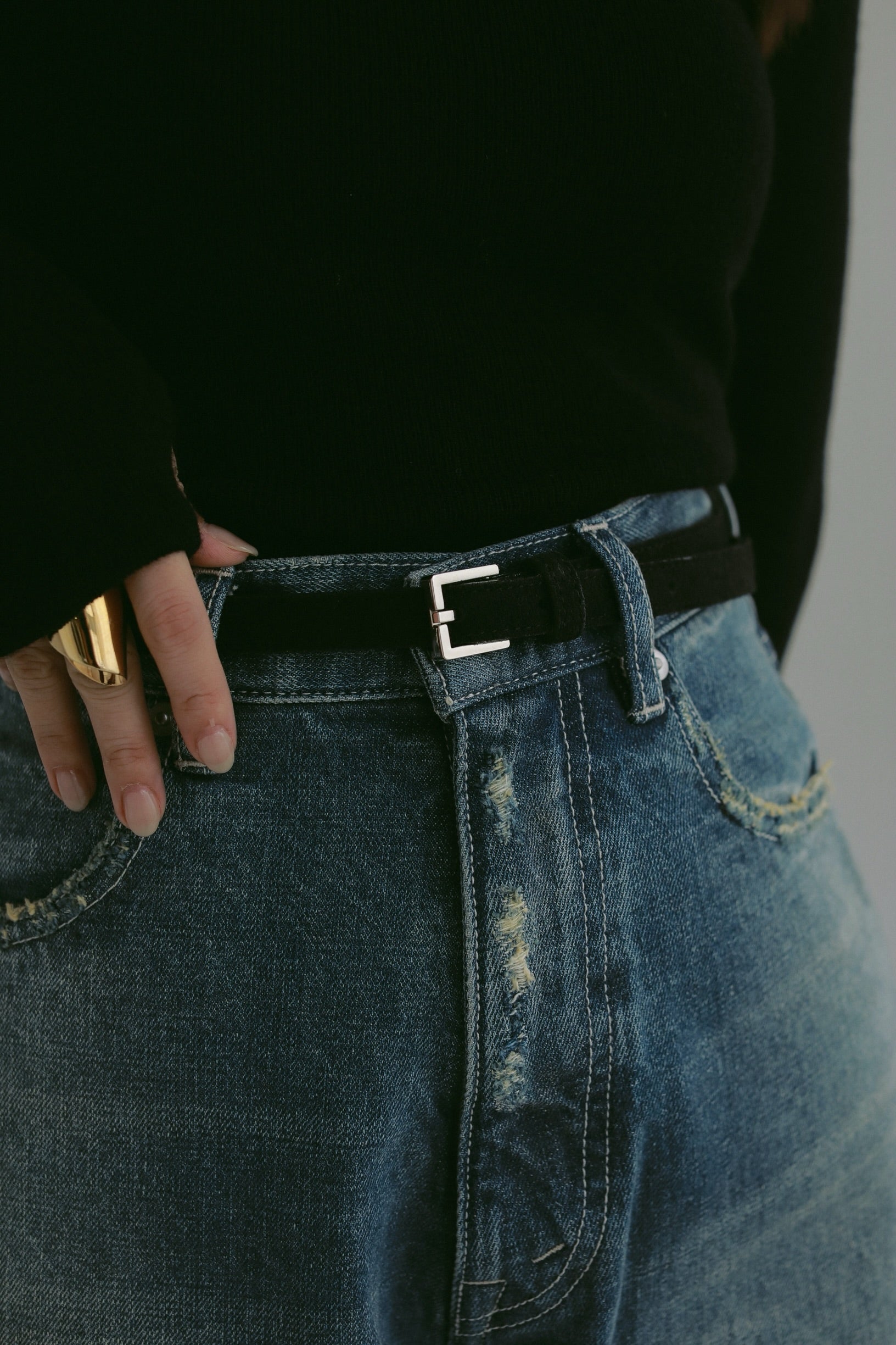 suede classic belt – louren store