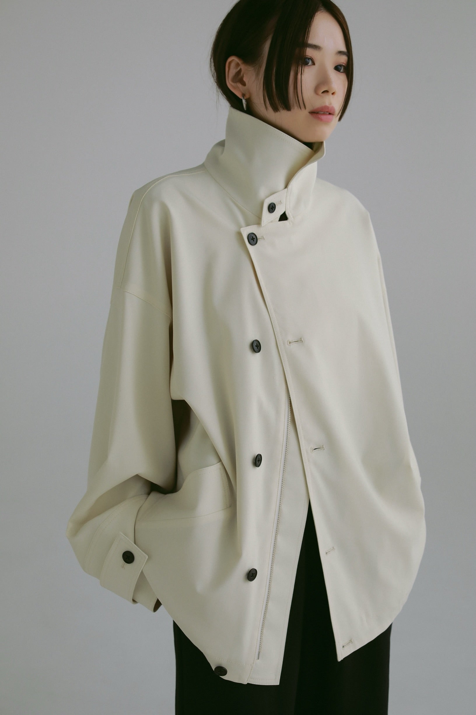 wool twill blouson – louren store