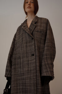 tweed middle coat