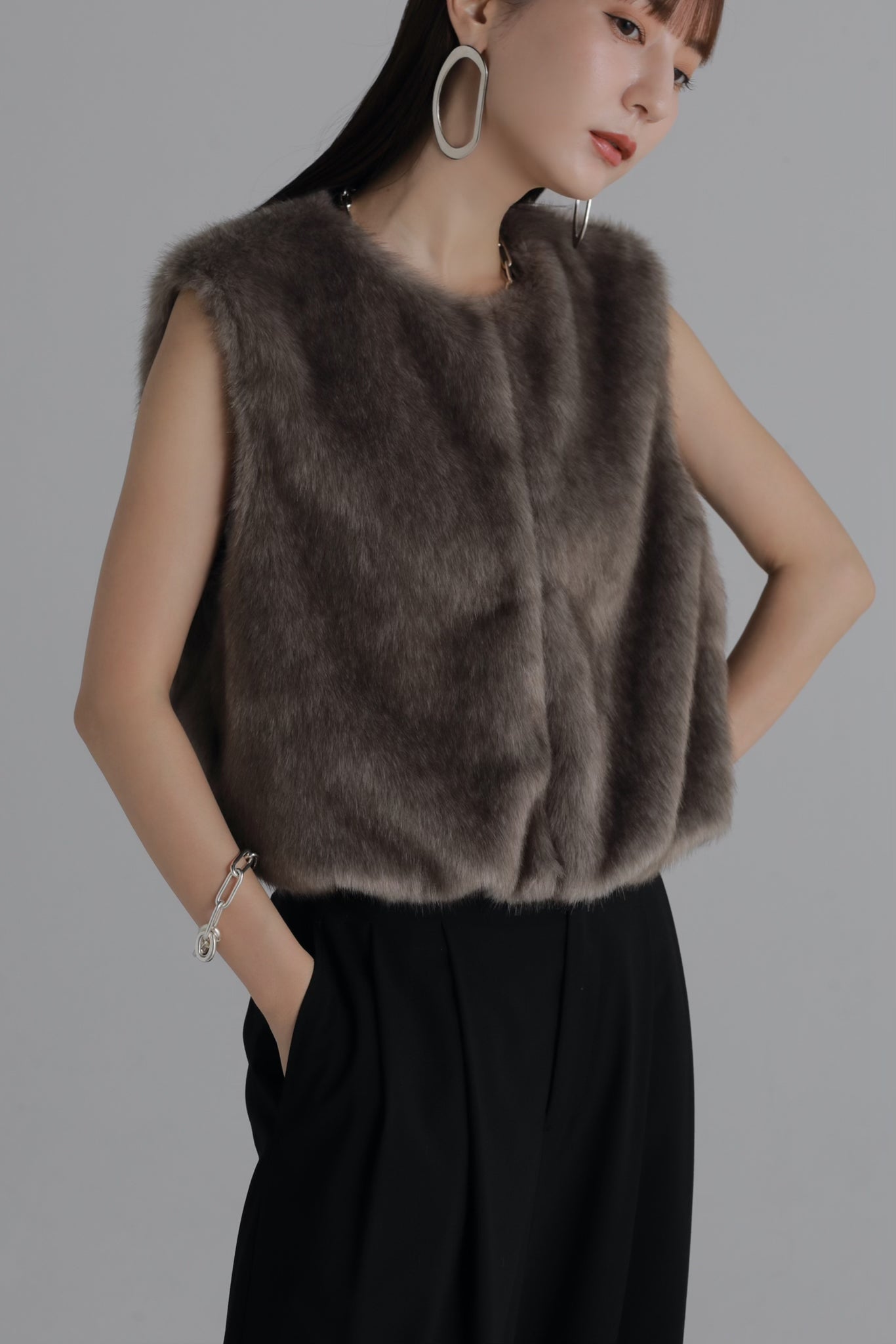 compact fur vest – louren store