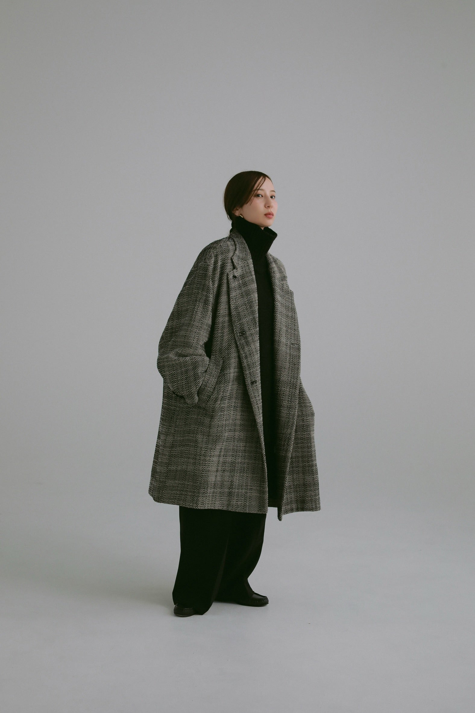 tweed middle coat – louren store
