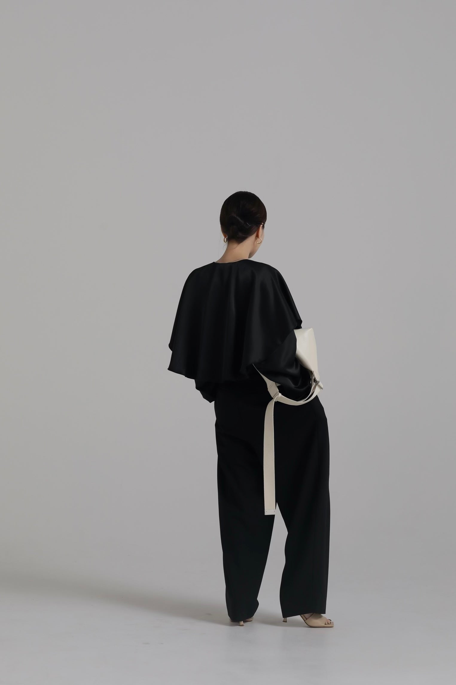 satin cape blouse – louren store satin cape blouse – louren store