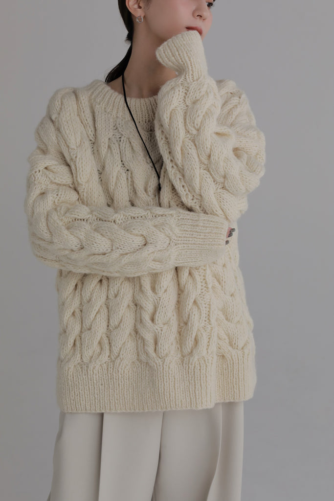 louren nepal hand knit pullover ブラック - www.stedile.com.br