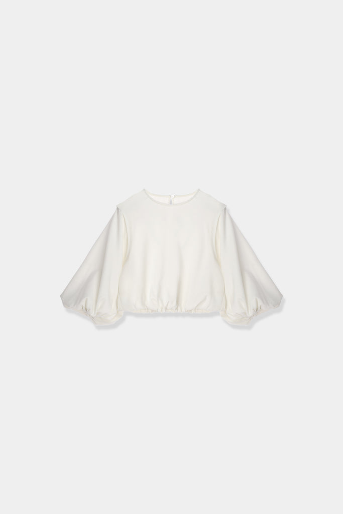 linen like puffsleeve blouse – louren store