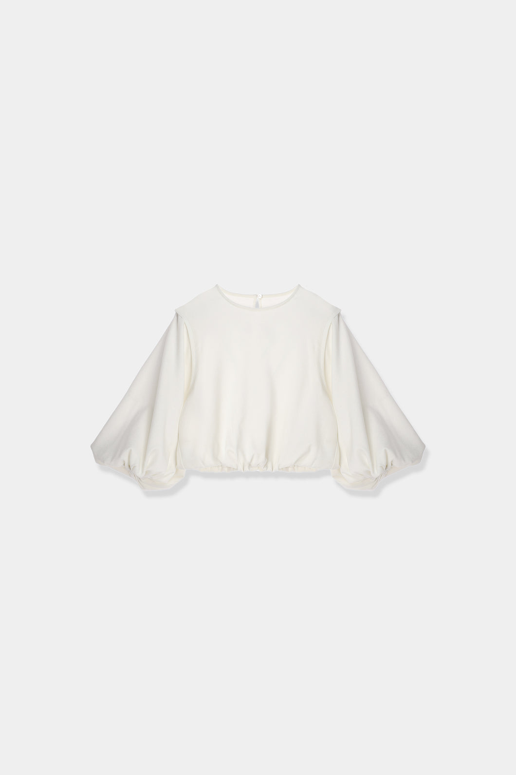 linen like puff sleeve blouse