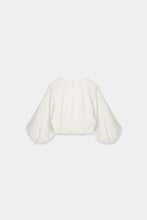 Load image into Gallery viewer, linen like puff sleeve blouse