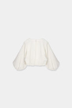 画像をギャラリービューアに読み込む, linen like puffsleeve blouse