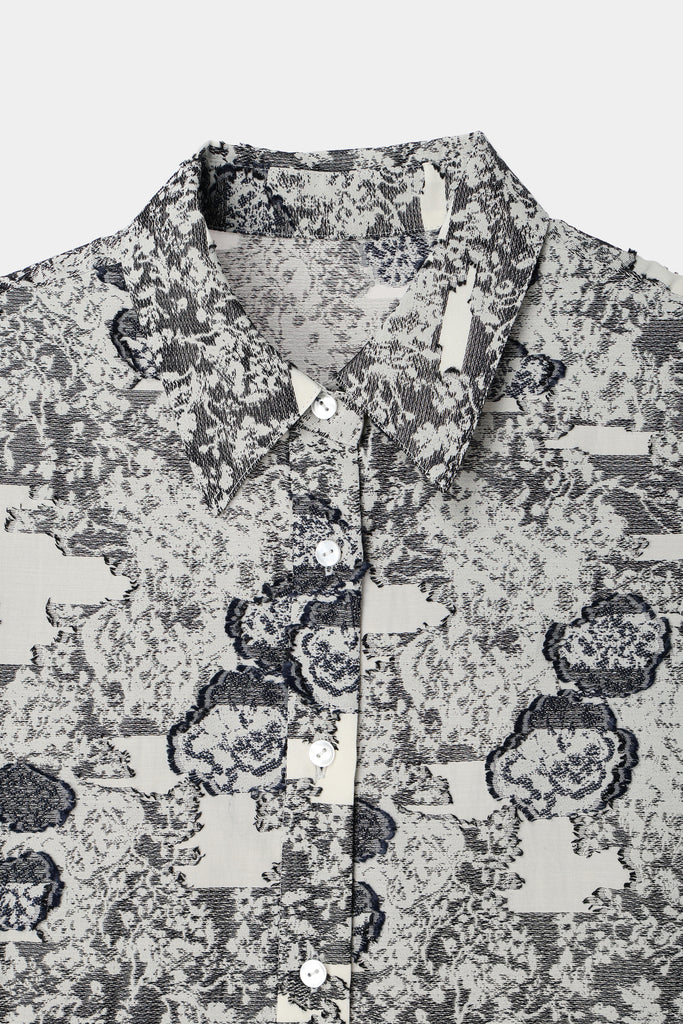 cut jacquard long shirt – louren store