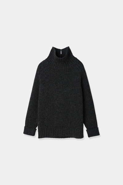 slit turtle neck knit – louren store