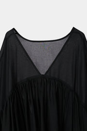 cotton volume gather blouse – louren store