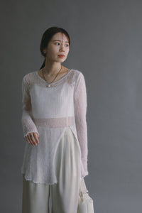 side slit mohair knit – louren store