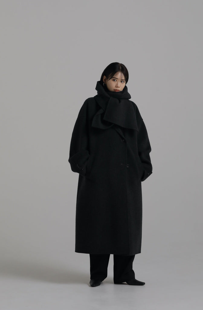 定価49500円louren doubleface muffler coat