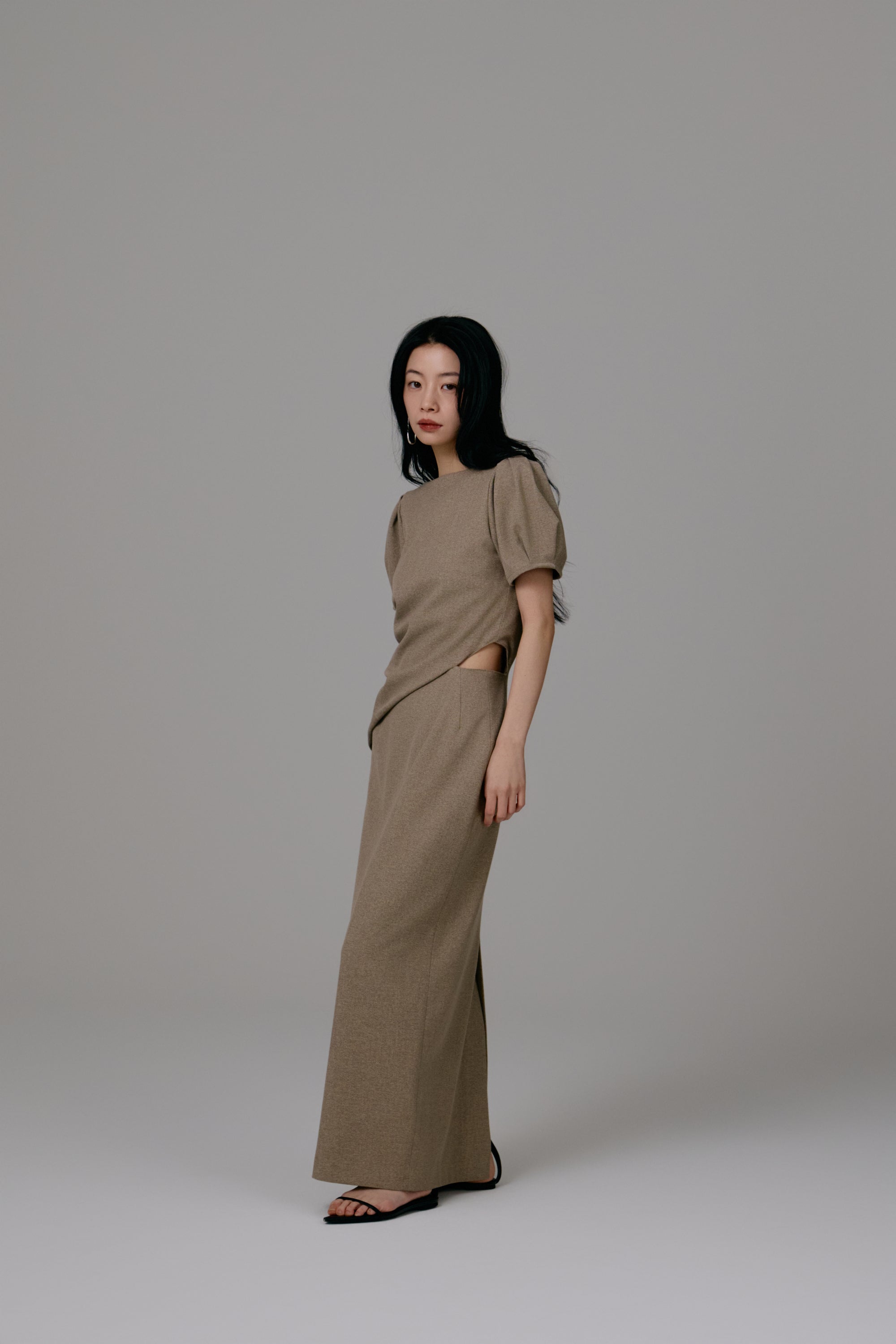 waist drape onepiece – louren store