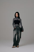 Load image into Gallery viewer, high neck sheer tops