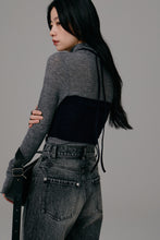 Load image into Gallery viewer, high neck sheer tops