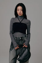 Load image into Gallery viewer, high neck sheer tops