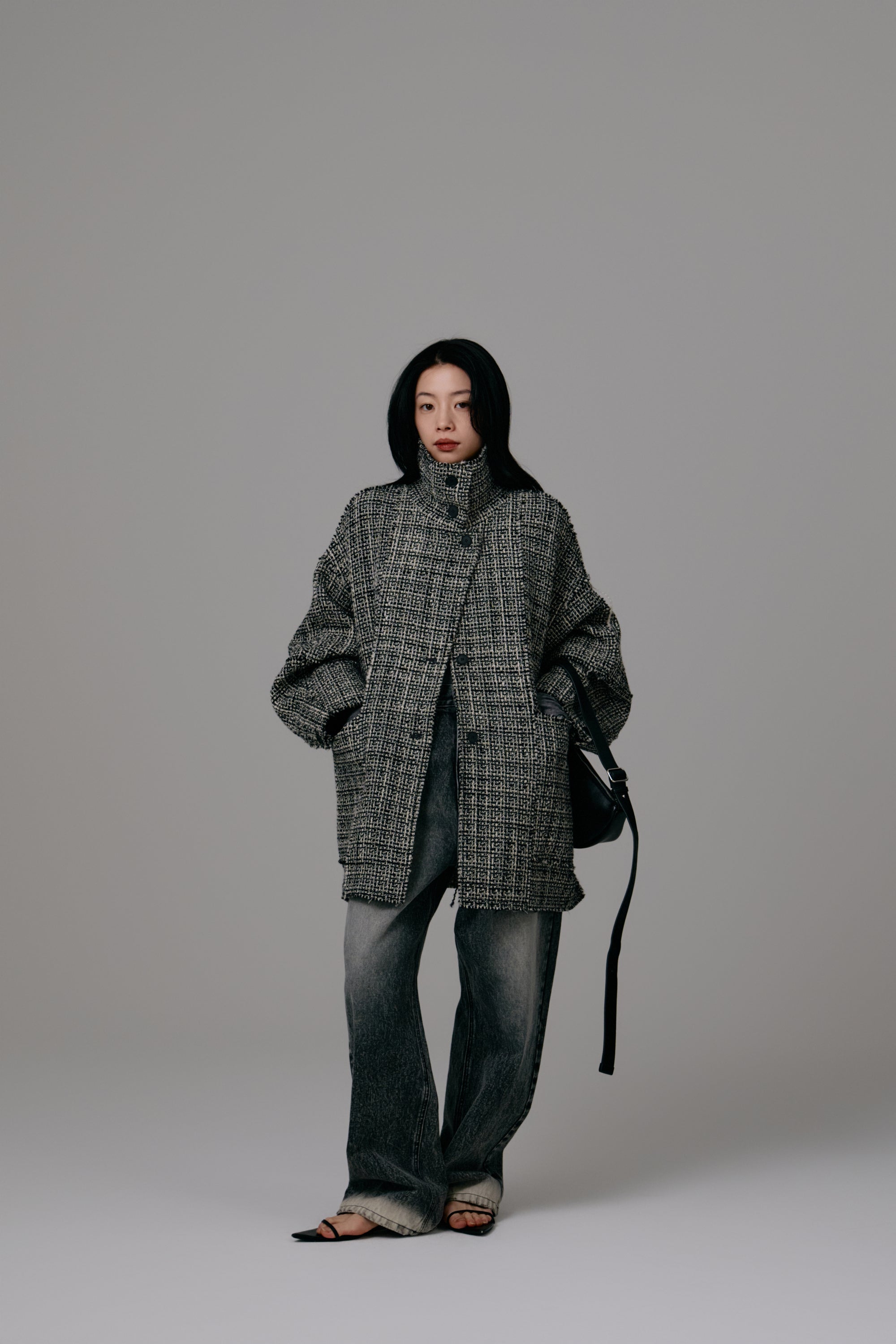 tweed half coat – louren store