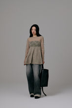 画像をギャラリービューアに読み込む, tulle peplum blouse