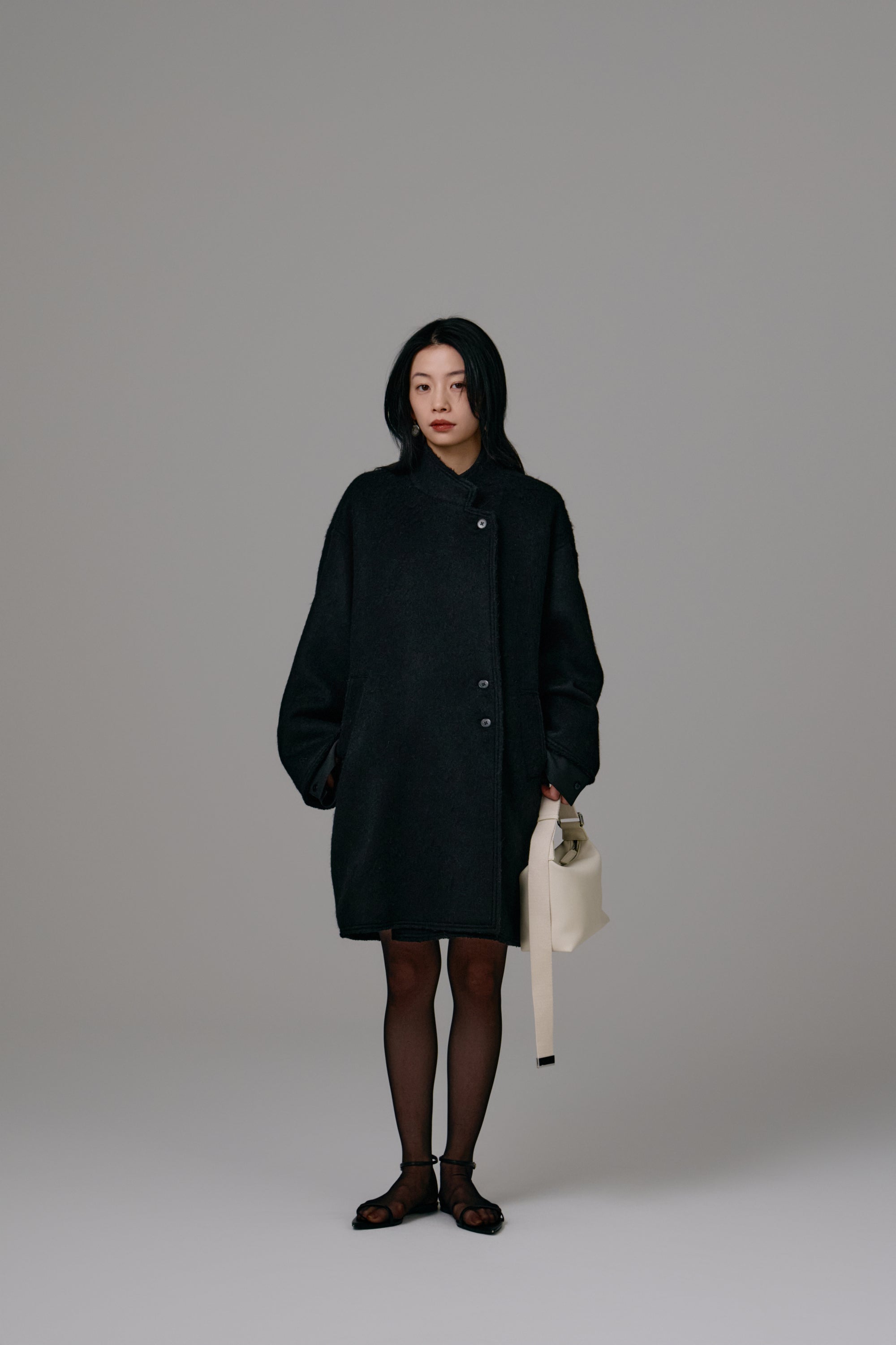 louren shaggy half coat ブラック shaggy half coat – louren store