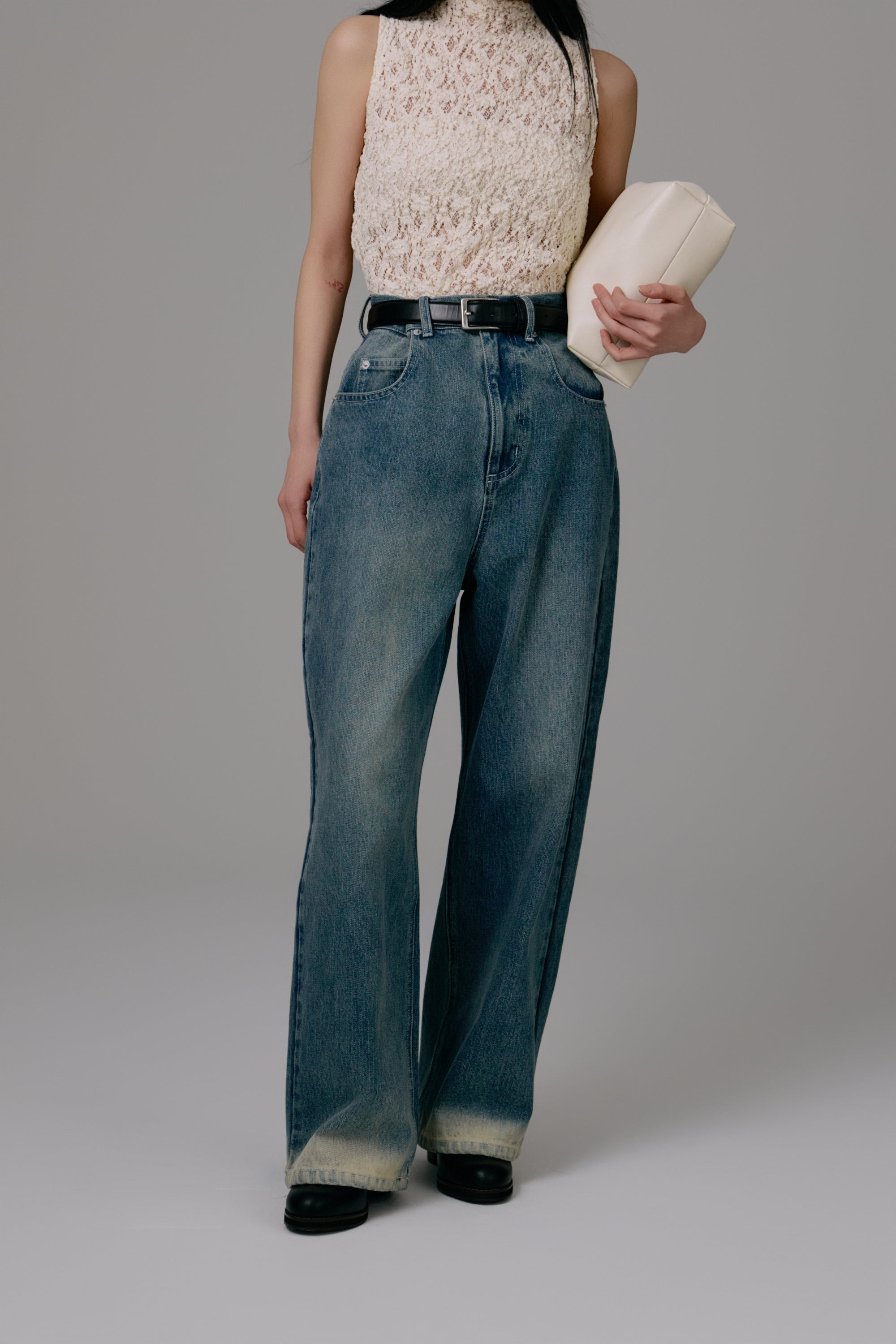 bleach hem denim – louren store