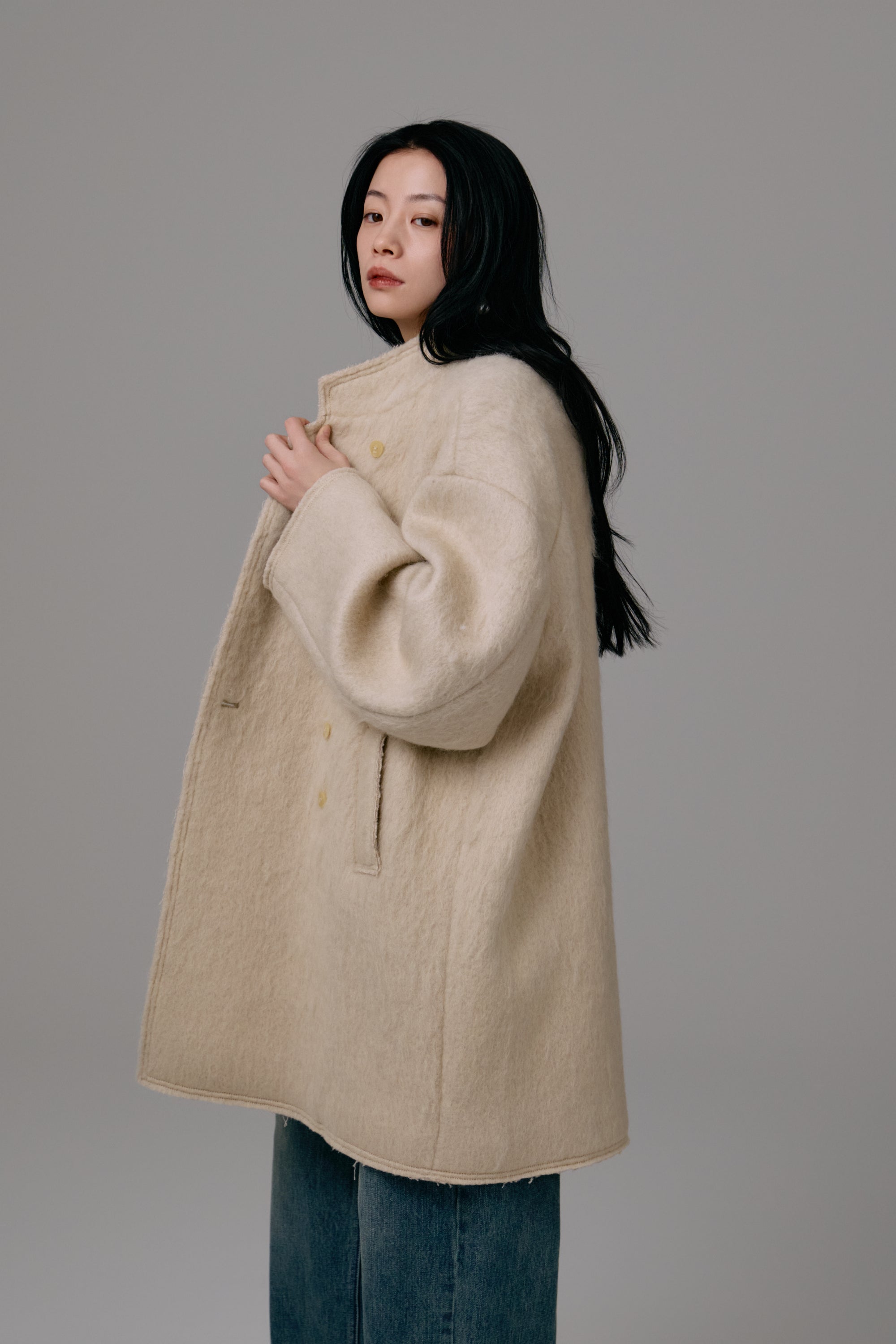 shaggy half coat – louren store