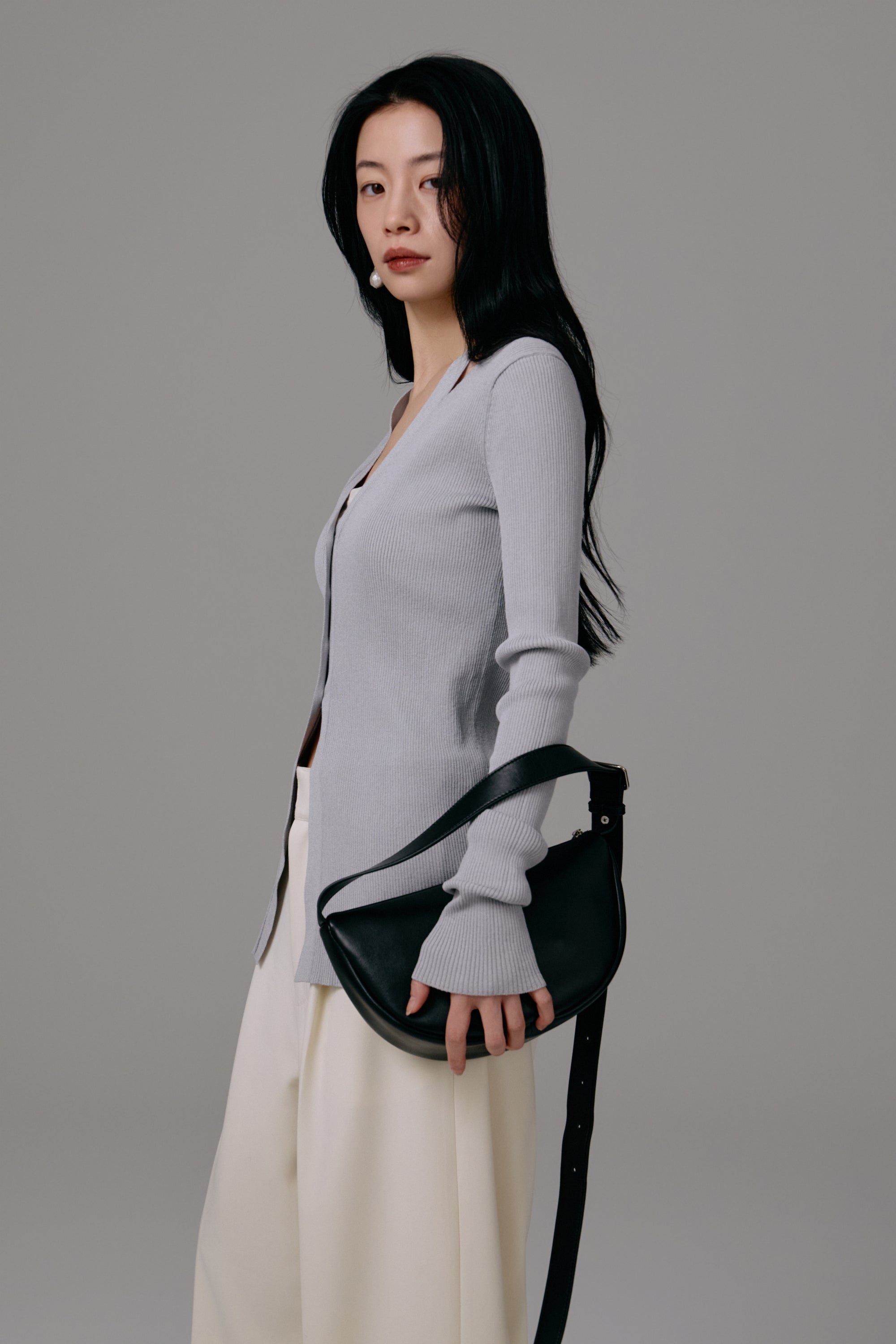 neck slit knit cardigan louren 完売品　新品 neck slit knit cardigan – louren store