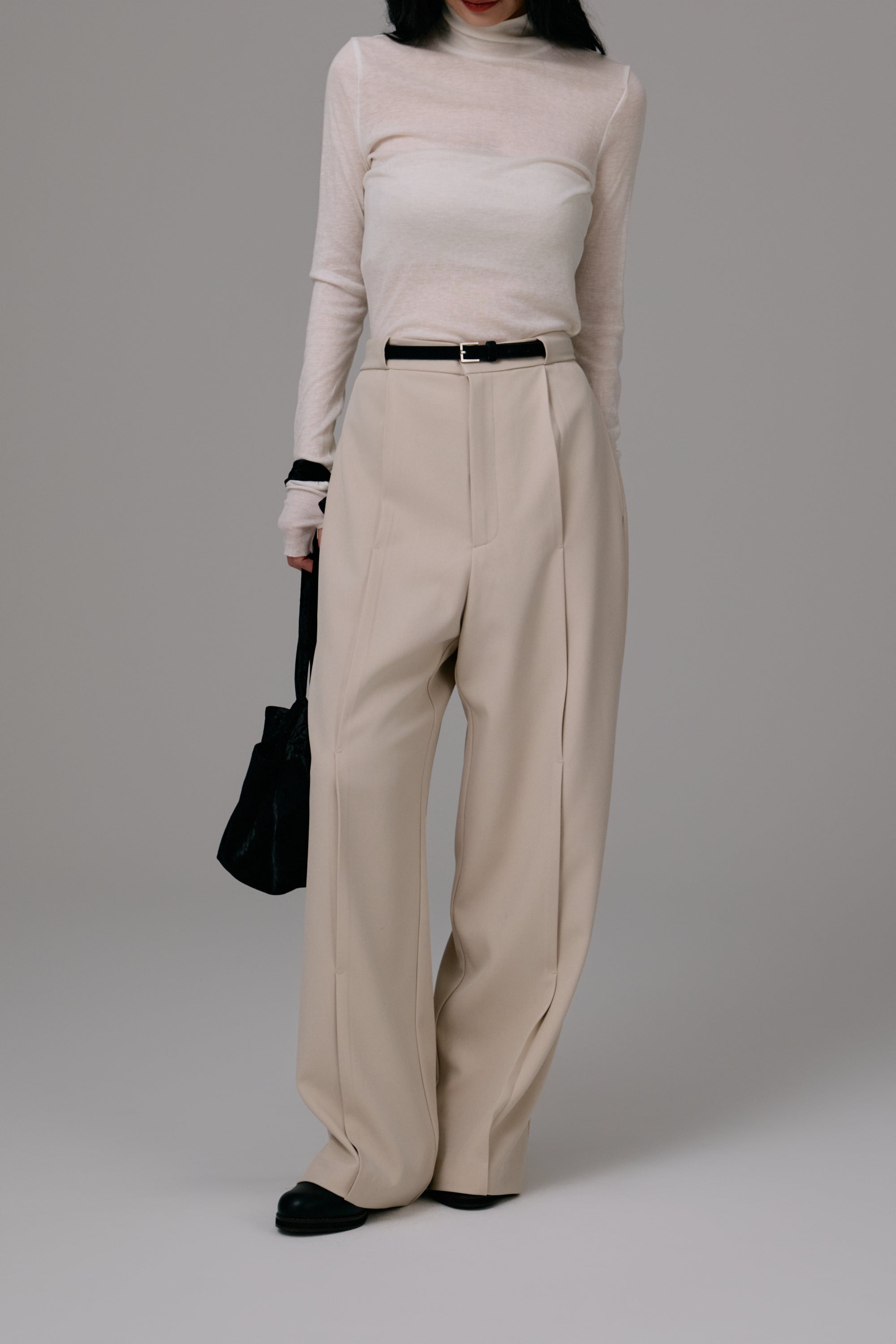 front pleats pants – louren store