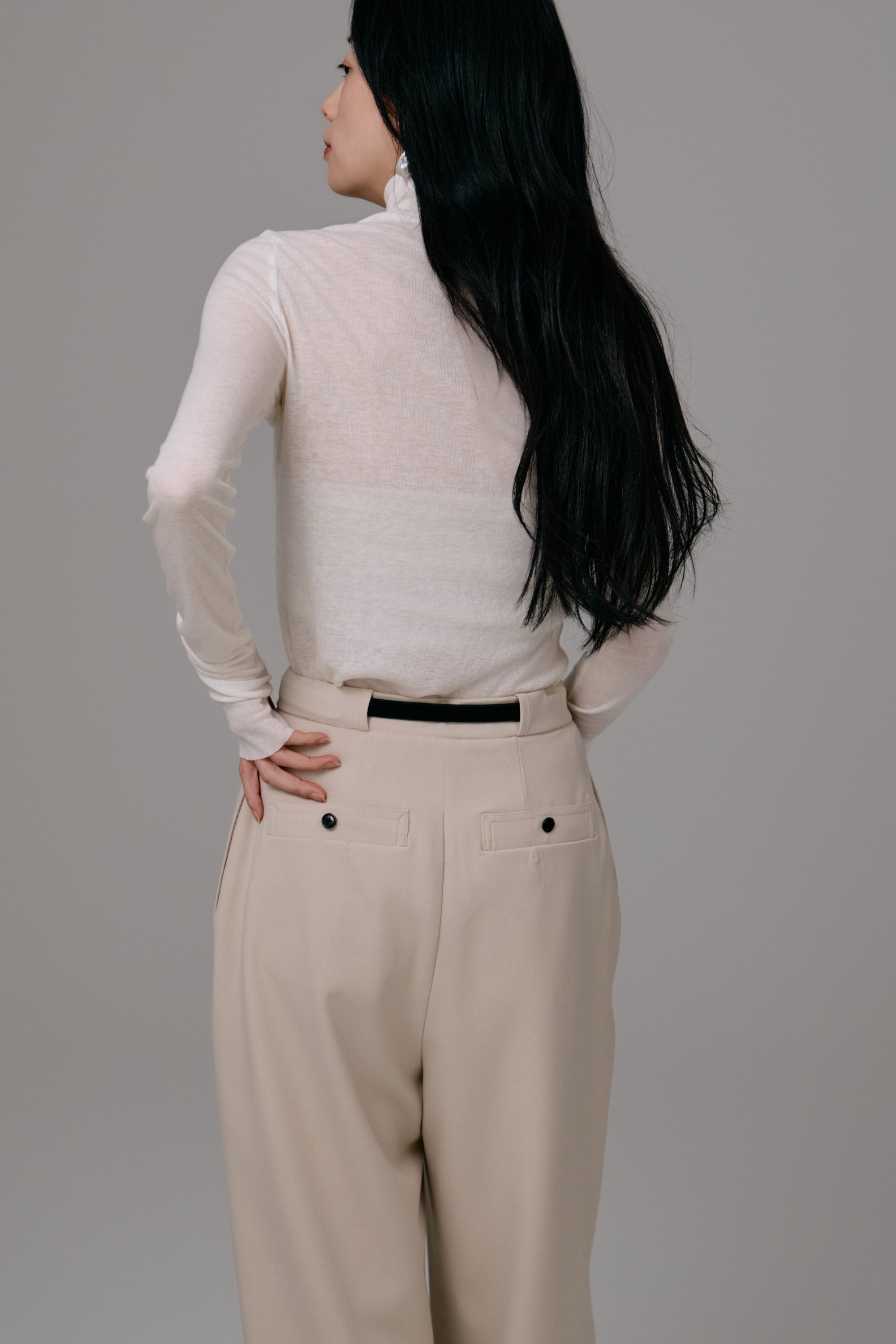 front pleats pants – louren store