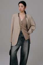 画像をギャラリービューアに読み込む, neck slit knit cardigan