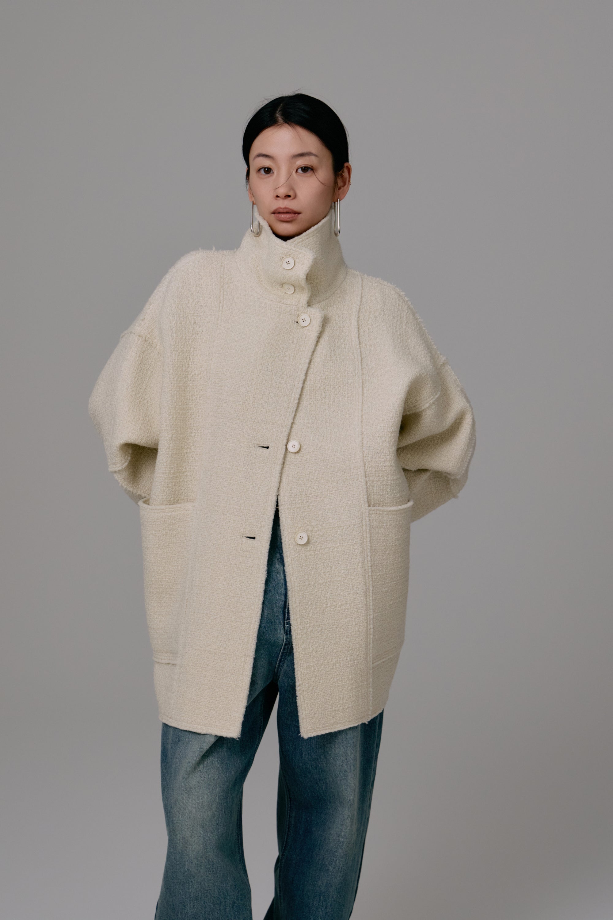 【新品未使用】louren tweed half coat tweed half coat – louren store