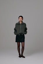 Load image into Gallery viewer, zip up knit cardigan