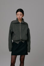 Load image into Gallery viewer, zip up knit cardigan