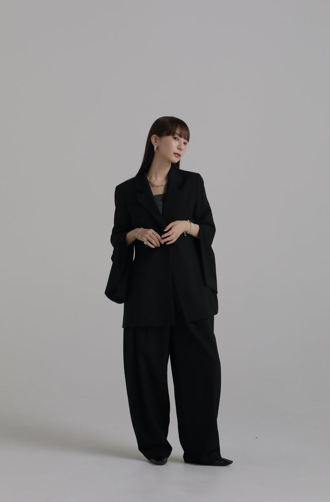 slit sleeve tailored jacket – louren store slit sleeve tailored jacket – louren store