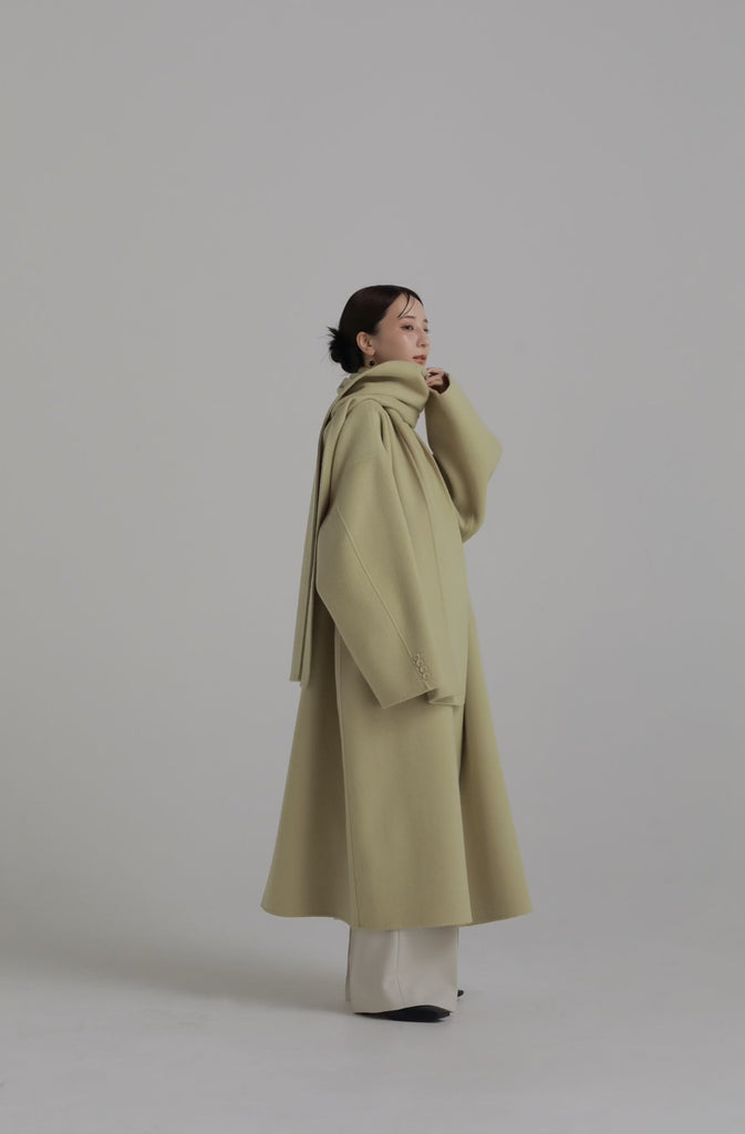 ローレンlouren doubleface muffler wool coat-