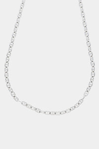 oval chain long necklace