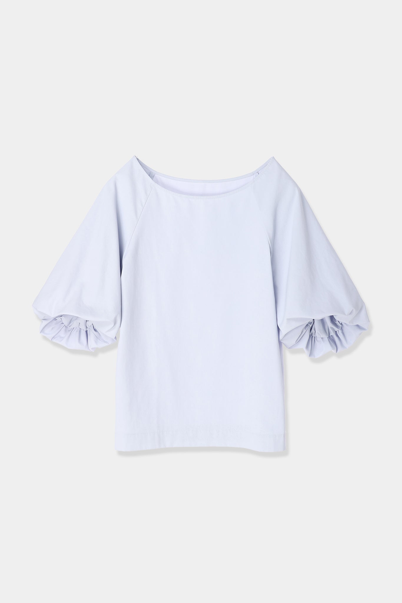 boat neck puff sleeve blouse – louren store