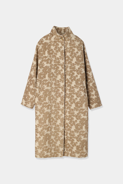 flower mole jacquard coat – louren store