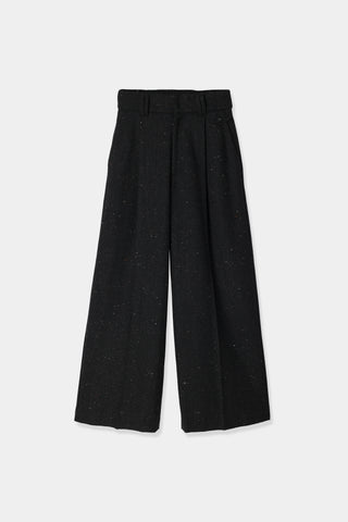 color nep tweed wide pants – louren store