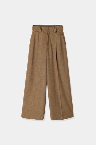 color nep tweed wide pants – louren store