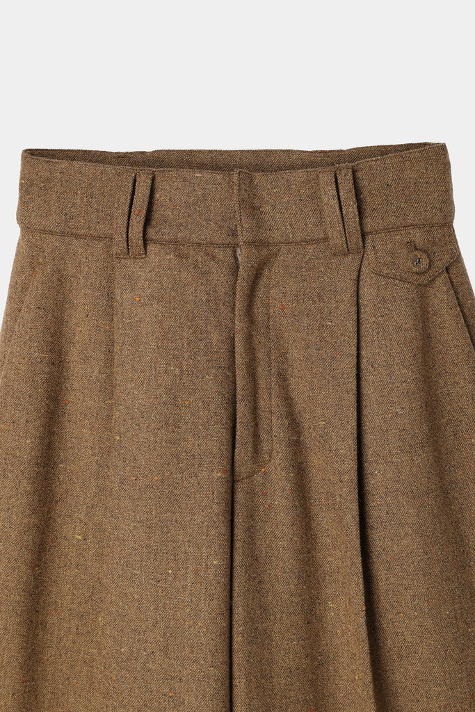 color nep tweed wide pants – louren store