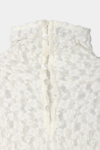 stretch flower lace turtleneck tops
