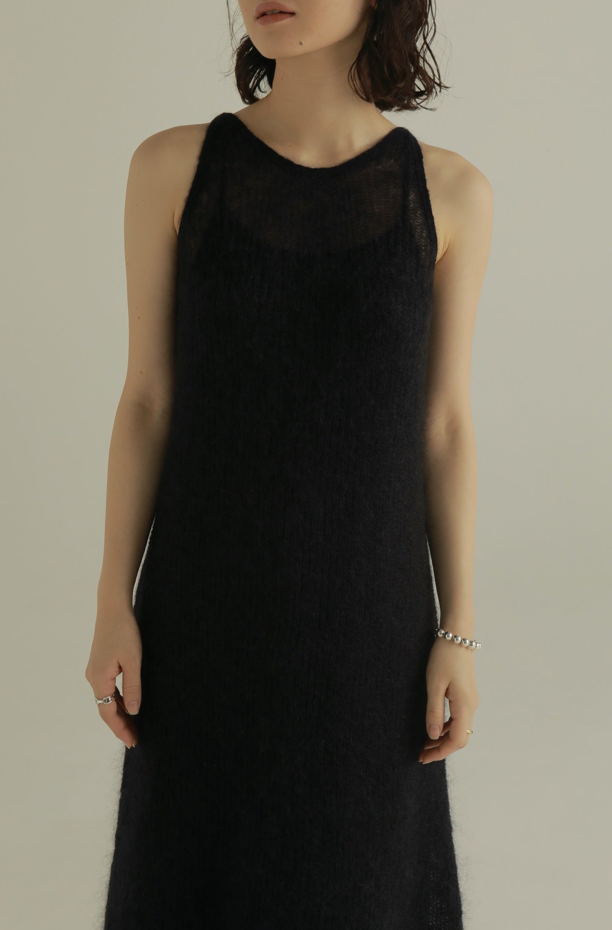 mohair knit camisole dress – louren store
