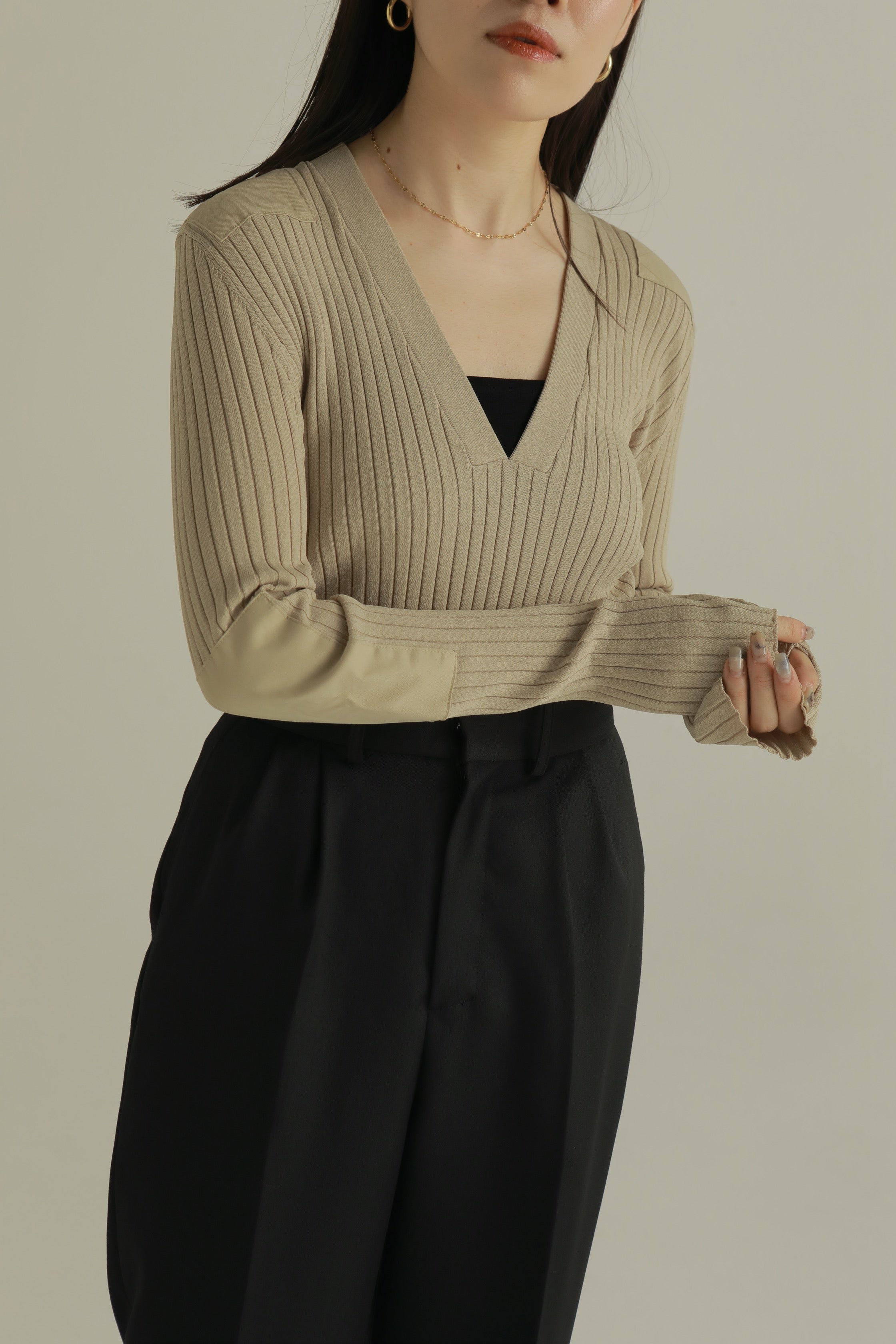 トップス louren/patchwork military knit blouson louren patchwork military knit blouson - メルカリ