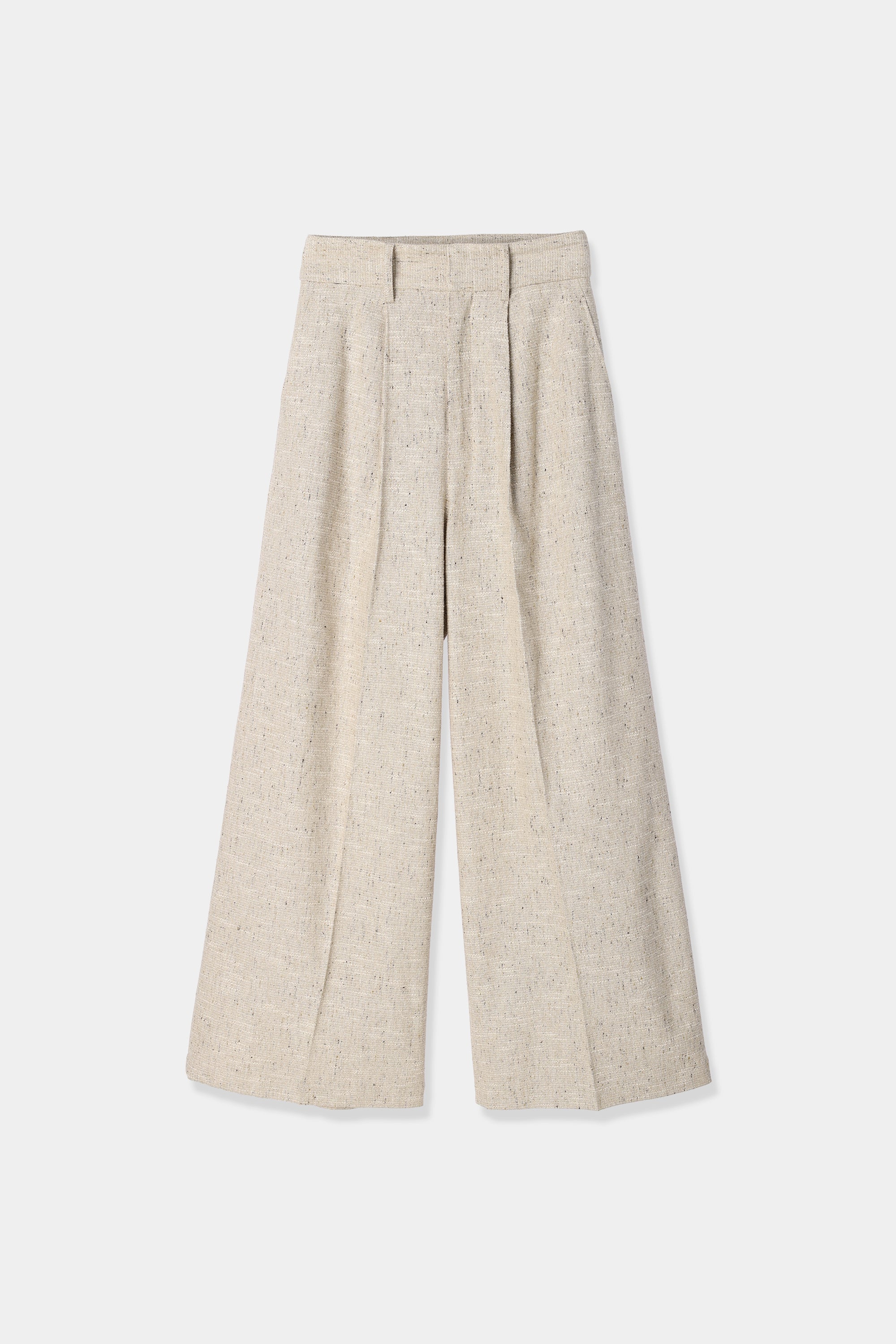 slub tweed wide pants – louren store