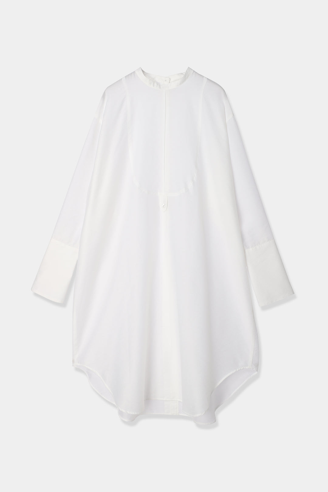 stand collar sheer shirt – louren store