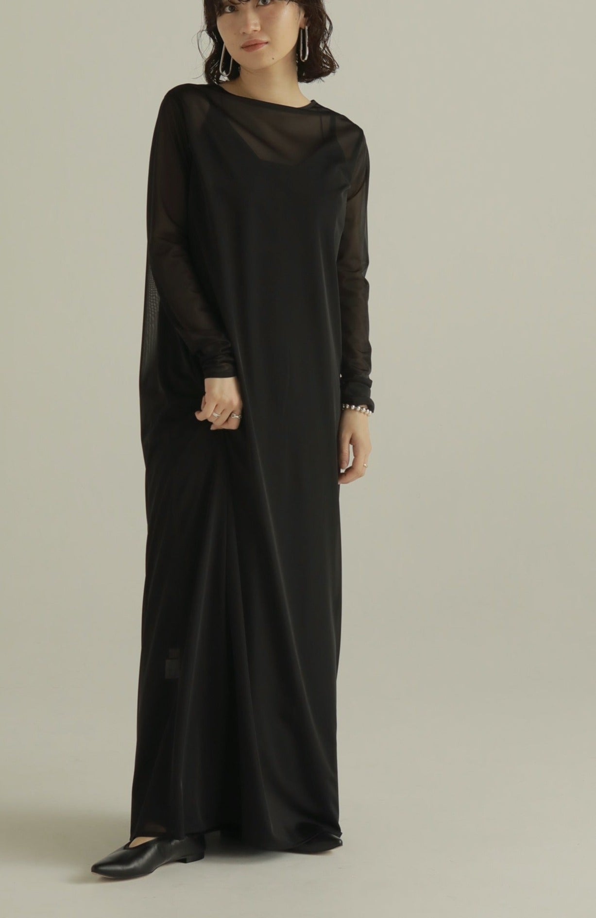 seethrough layered dress – louren store