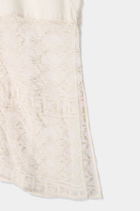 raschel lace panel shirt